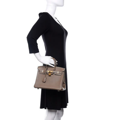 Hermes Taurillon Novillo Birkin 25 Etoupe 2 of 11