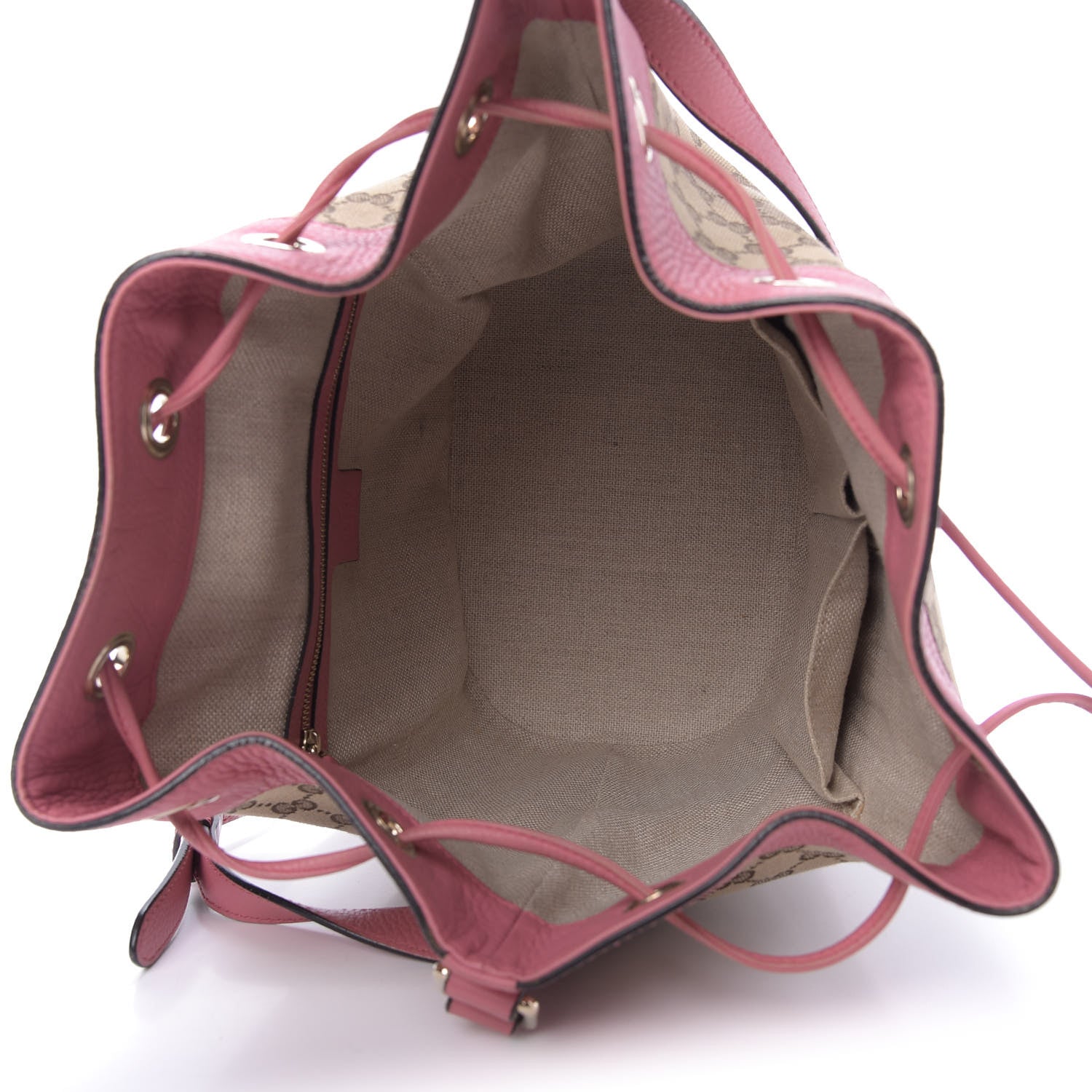 Gucci GG Monogram Calfskin Bucket Bag Pink 5 of 12