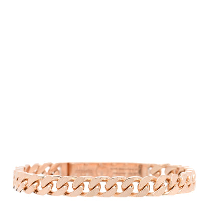 Hermes 18K Rose Gold Diamond PM Kelly Gourmette Bracelet 2 of 4
