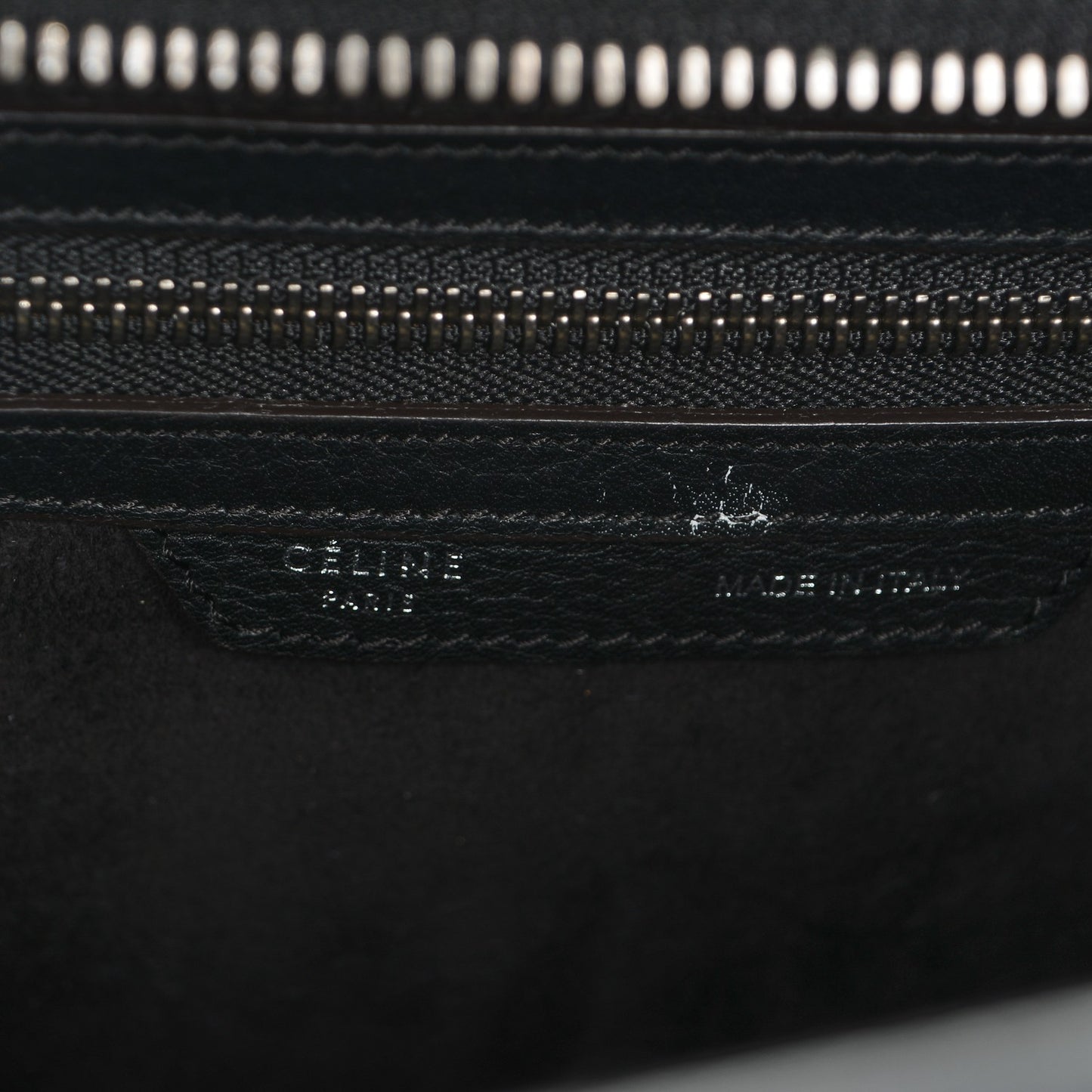 Drummed Calfskin Mini Luggage Black