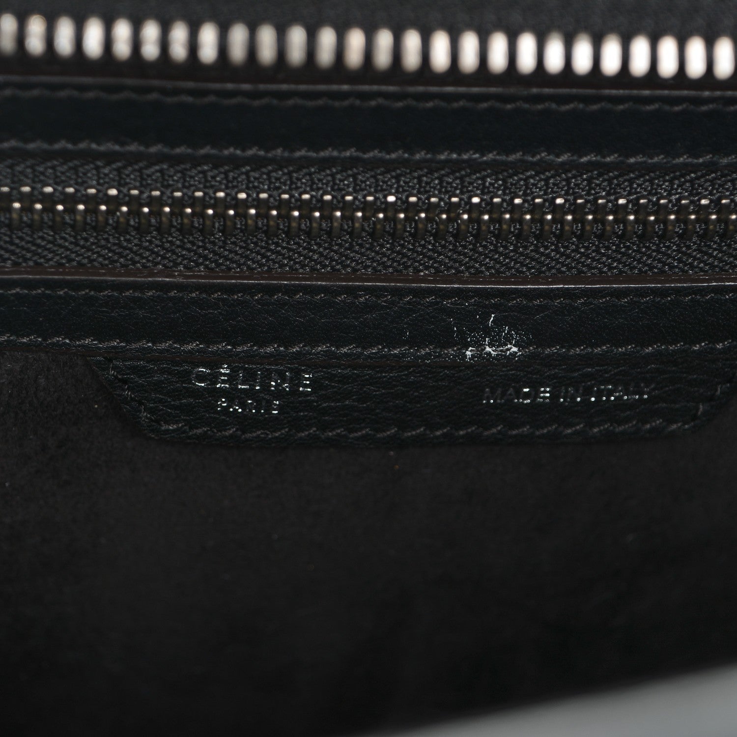 Celine Drummed Calfskin Mini Luggage Black 6 of 6