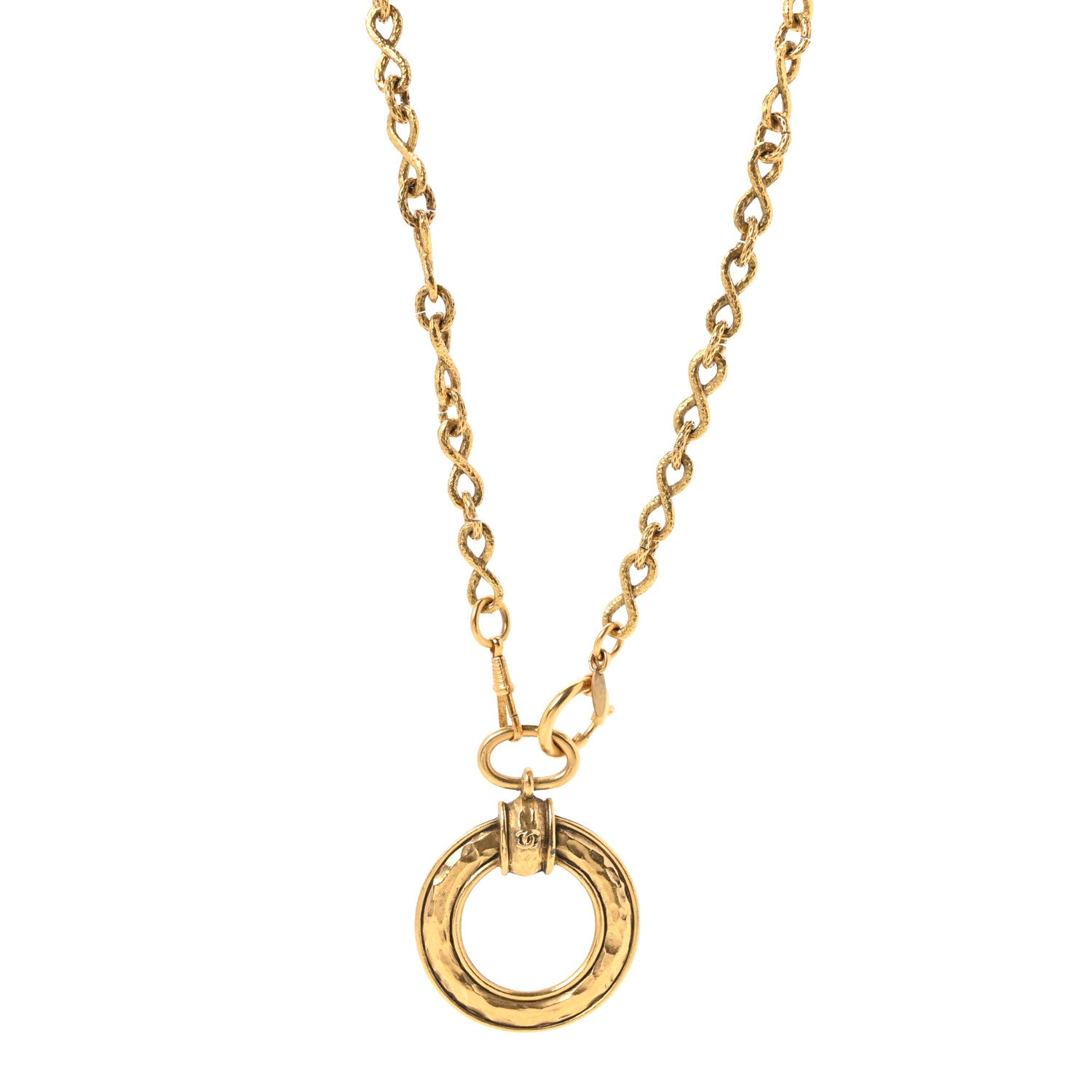 Chanel Loupe Magnifying Glass Necklace Gold 1 of 5