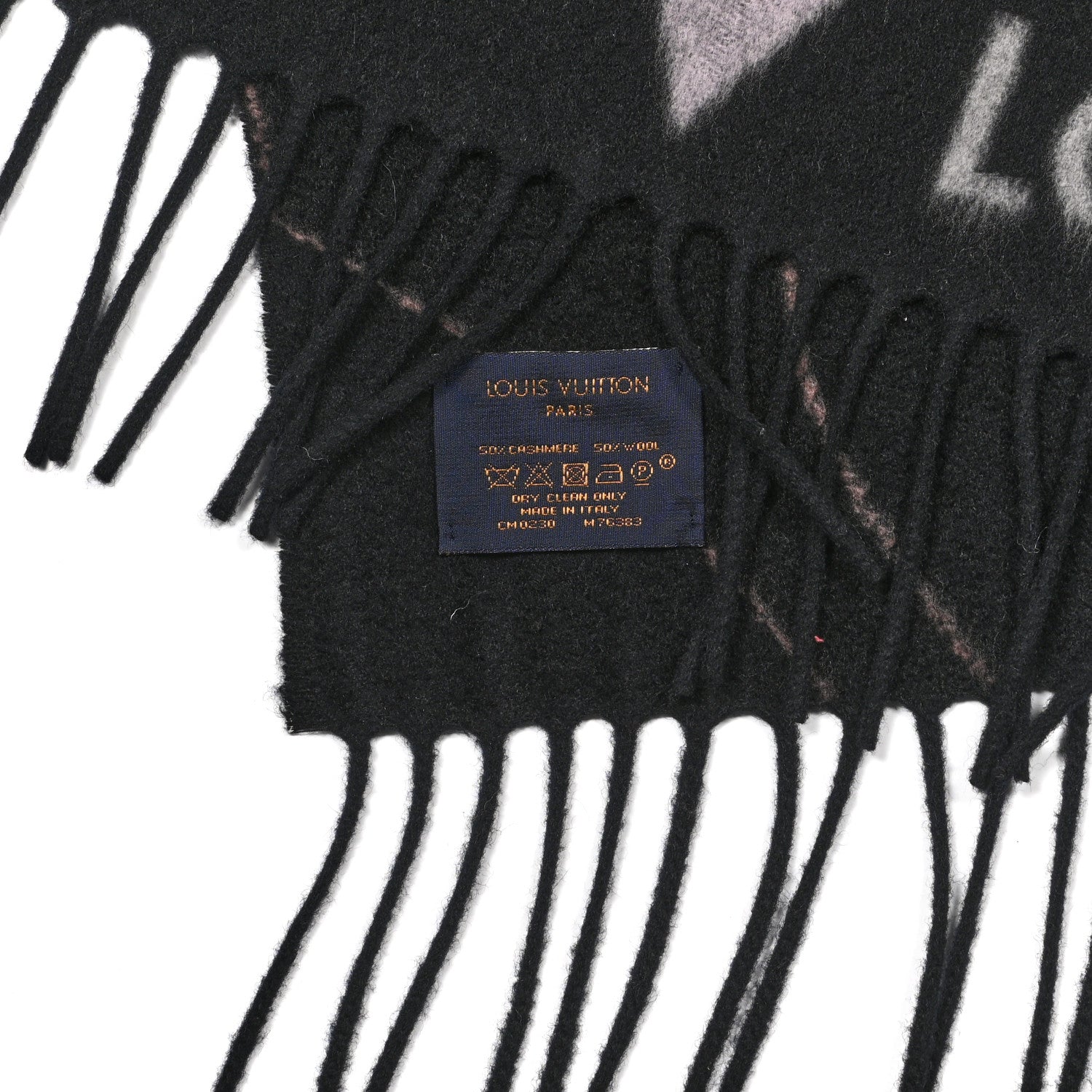 Louis Vuitton Cashmere Wool Monogram Ultimate Scarf Black 3 of 3