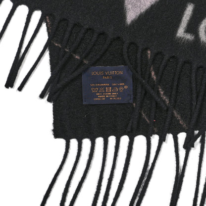 Louis Vuitton Cashmere Wool Monogram Ultimate Scarf Black 3 of 3