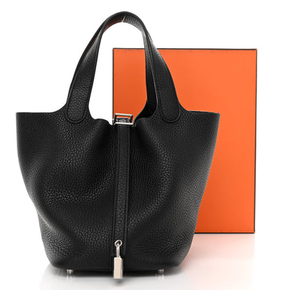 Hermes Taurillon Clemence Picotin Lock 18 PM Black 11 of 11