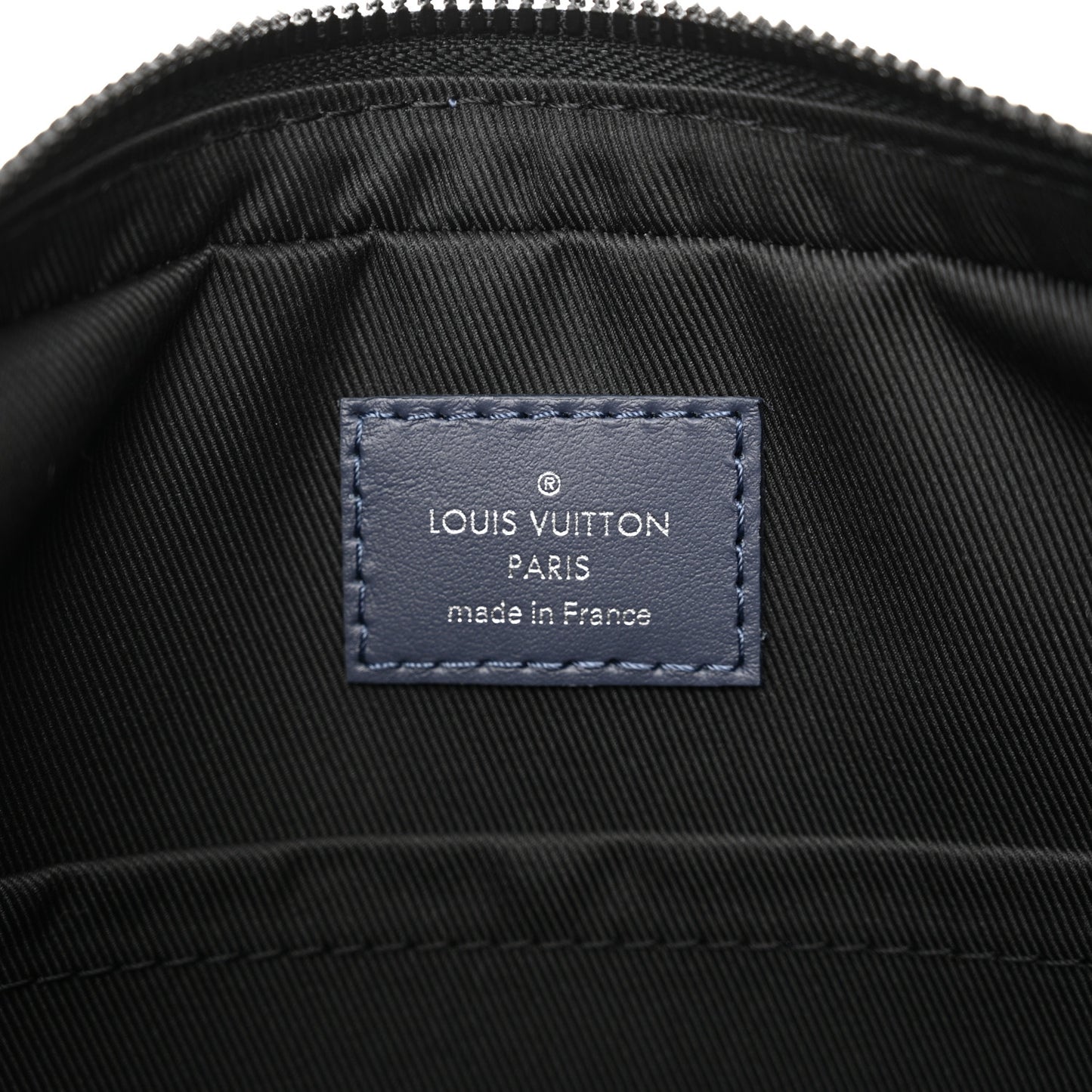 Calfskin Monogram Shadow Duo Messenger Navy Blue