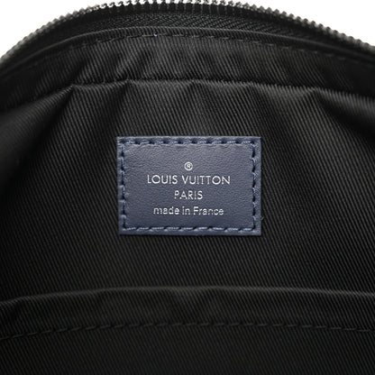Louis Vuitton Calfskin Monogram Shadow Duo Messenger Navy Blue 6 of 10