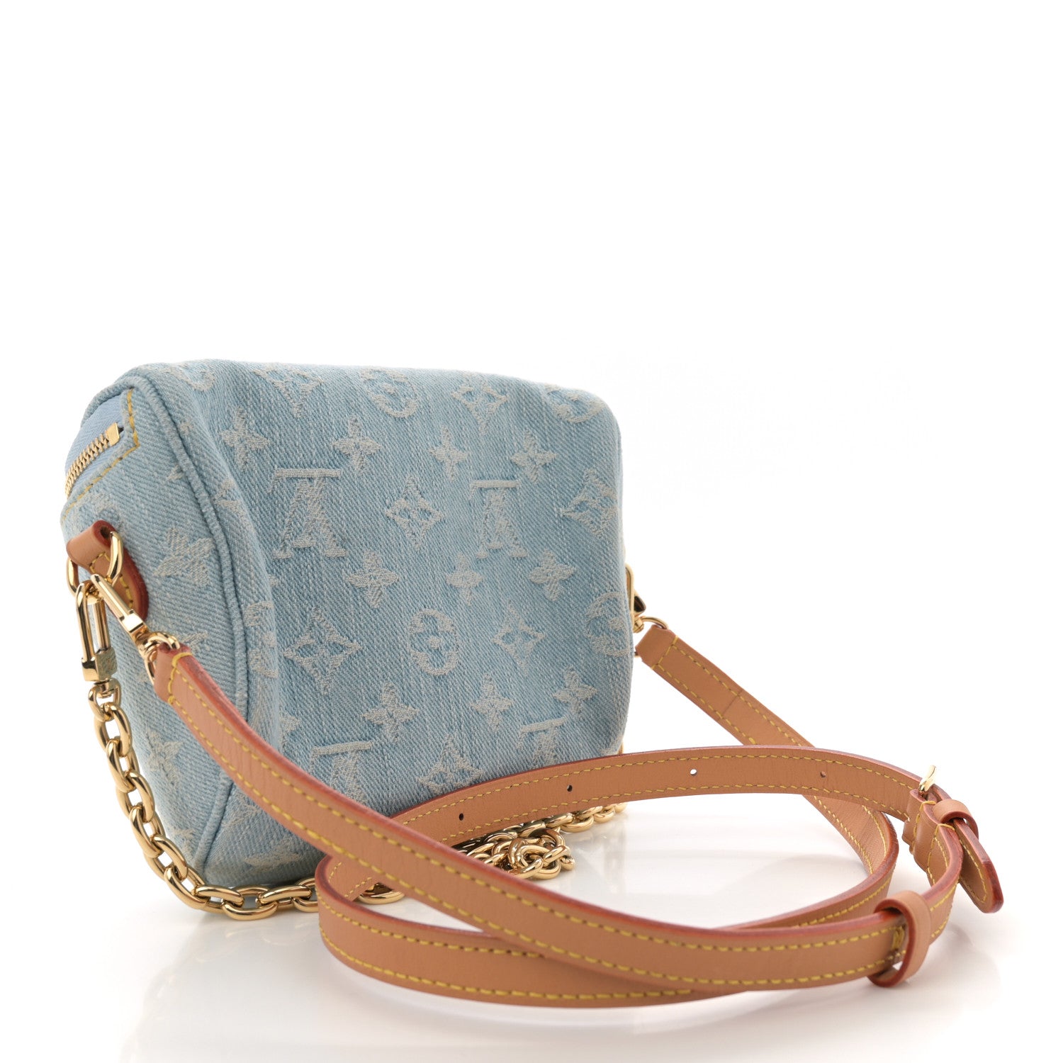 Louis Vuitton Monogram Denim Mini Bumbag Sky Blue 3 of 11