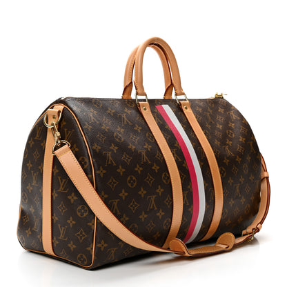 Louis Vuitton Monogram My LV Heritage Keepall Bandouliere 45 Fuchsia White 2 of 10