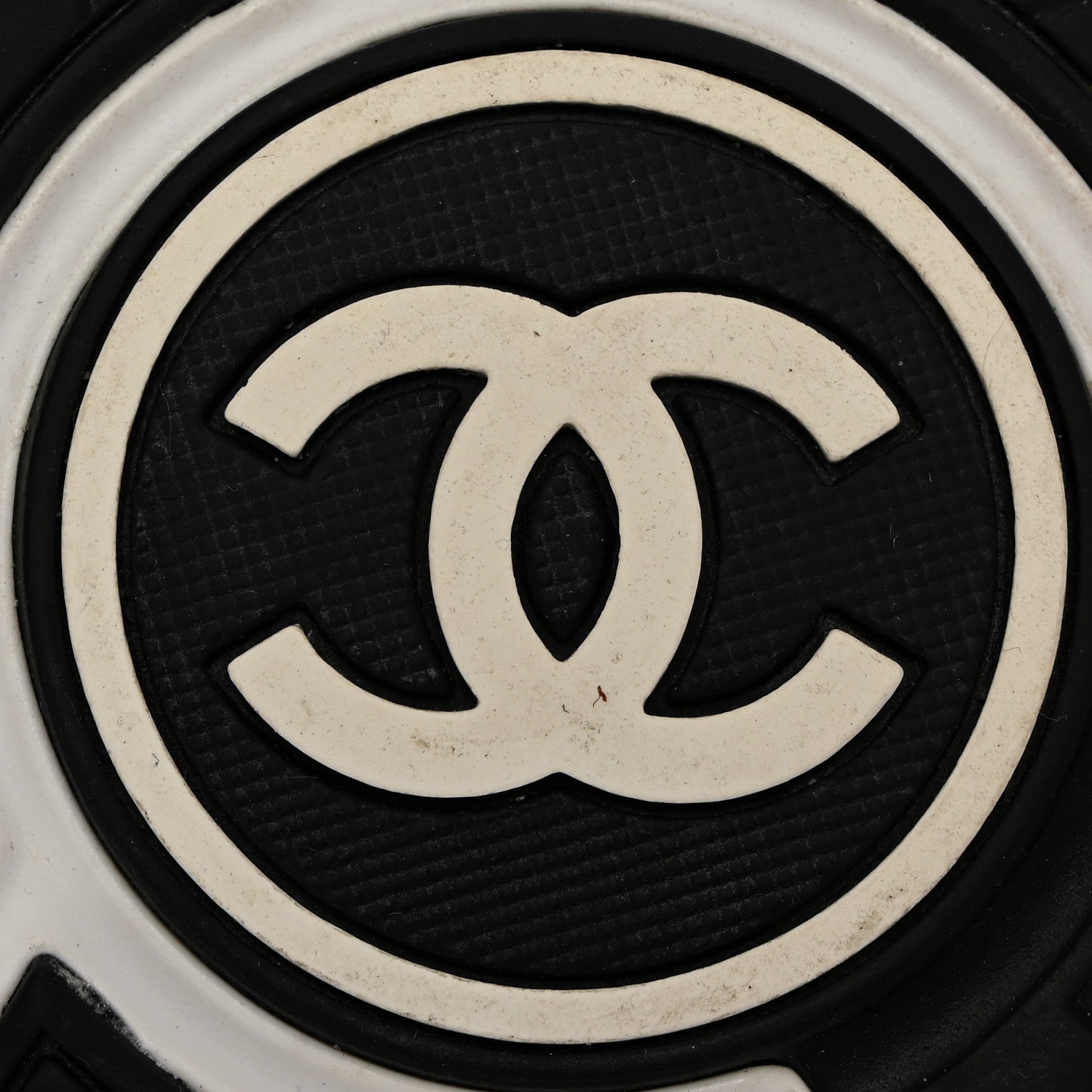 Chanel Mesh Suede Calfskin Grained Calfskin Womens CC Sneakers 41 White Black 8 of 11