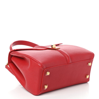 Celine Grained Calfskin Small 16 Top Handle Bag Red 4 of 9