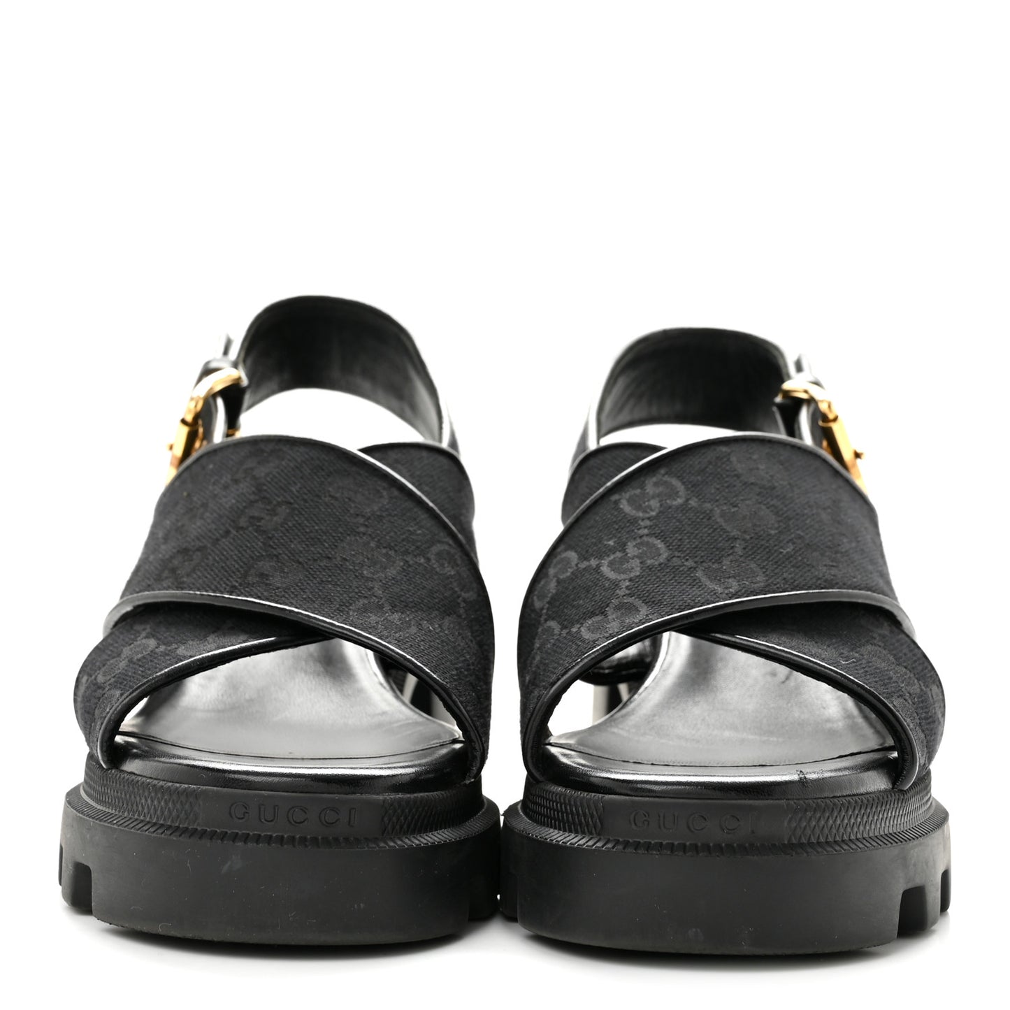 Monogram Granada Kid Trip 40/72mm Lug Sole Sandals 38.5 Black