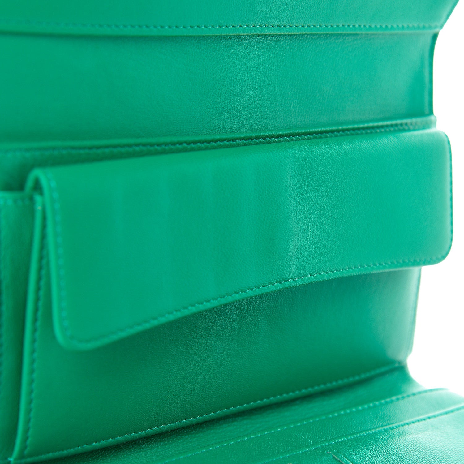 Chanel Lambskin Quilted Large Flap Wallet Green 18 of 18