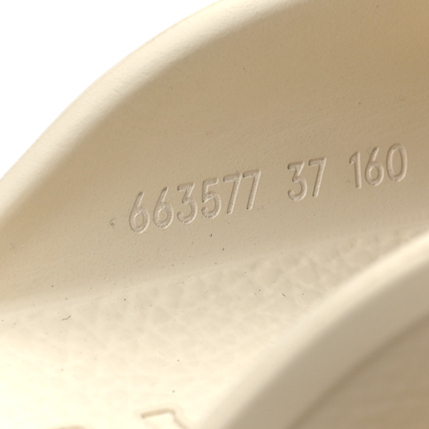 Rubber GG Monogram Perforated Elea Platform 55mm Lug Sole Sandals 37 Mystic White