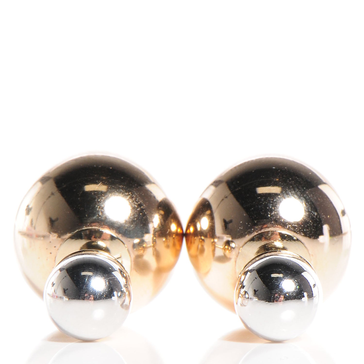 Christian Dior Mise En Dior Tribal Earrings Gold Silver 5 of 6