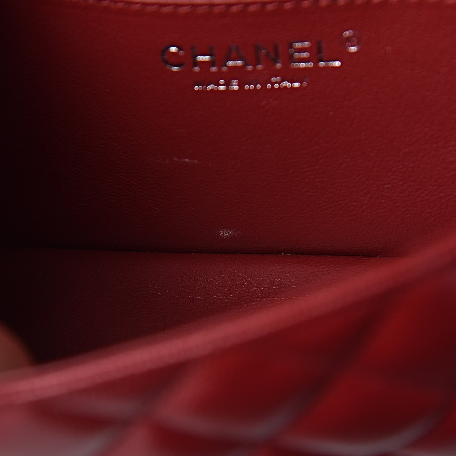 Chanel Caviar Quilted Mini Rectangular Flap Dark Red 12 of 12