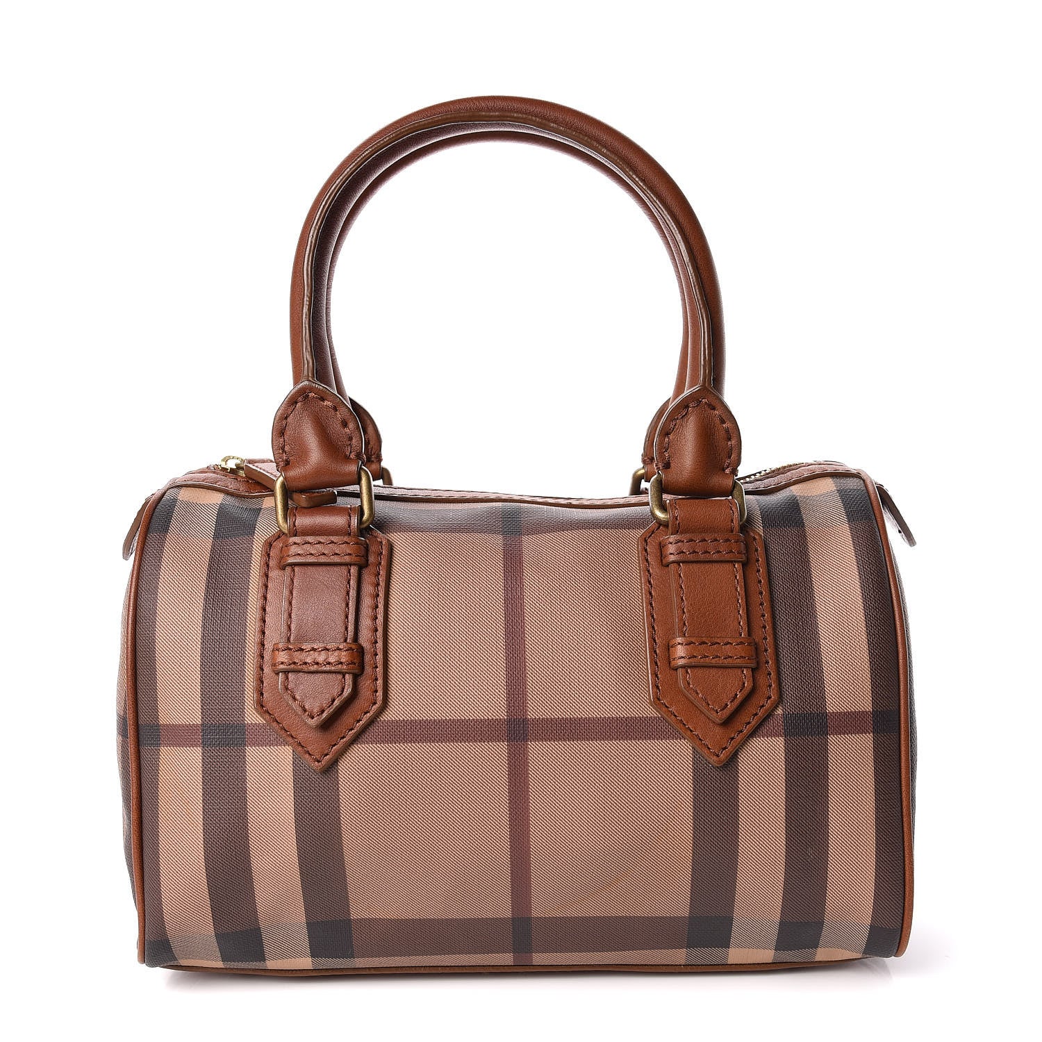 Burberry Smoked Check Small Chester Bowling Bag Brown 1 of 17