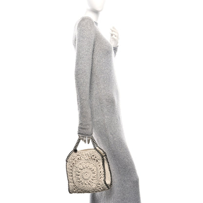 Stella McCartney Cotton Crochet Falabella Ajouree Tote Bag White 2 of 9