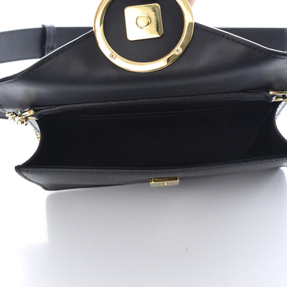 Fendi Vitello Cruise F is Fendi Bi-Color FF 1974 Embossed Envelope Belt Bag Maya Black 4 of 9