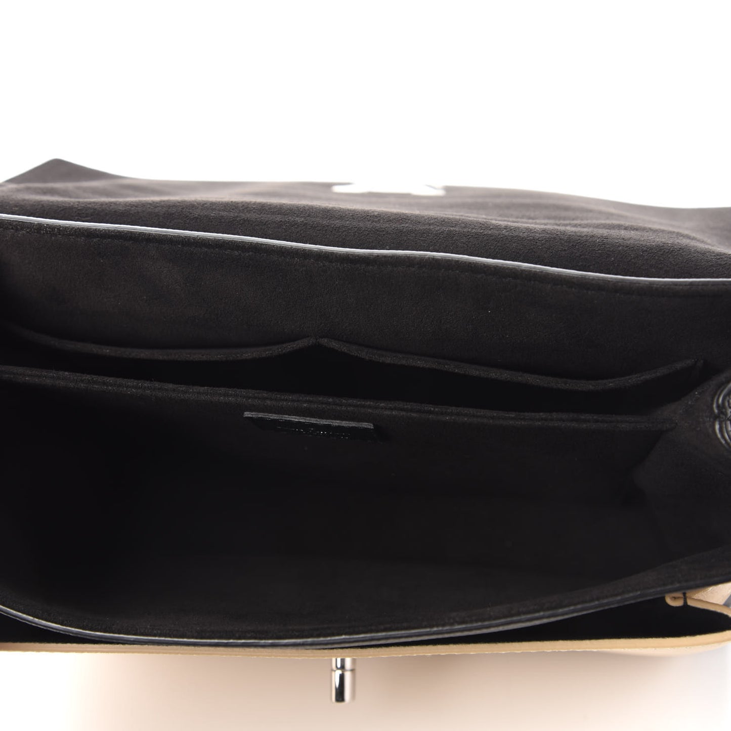 Soft Calfskin My Lockme Top Handle Vanille Black
