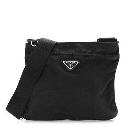 Prada Nylon Vela Small Flat Messenger Bag Black 1 of 13