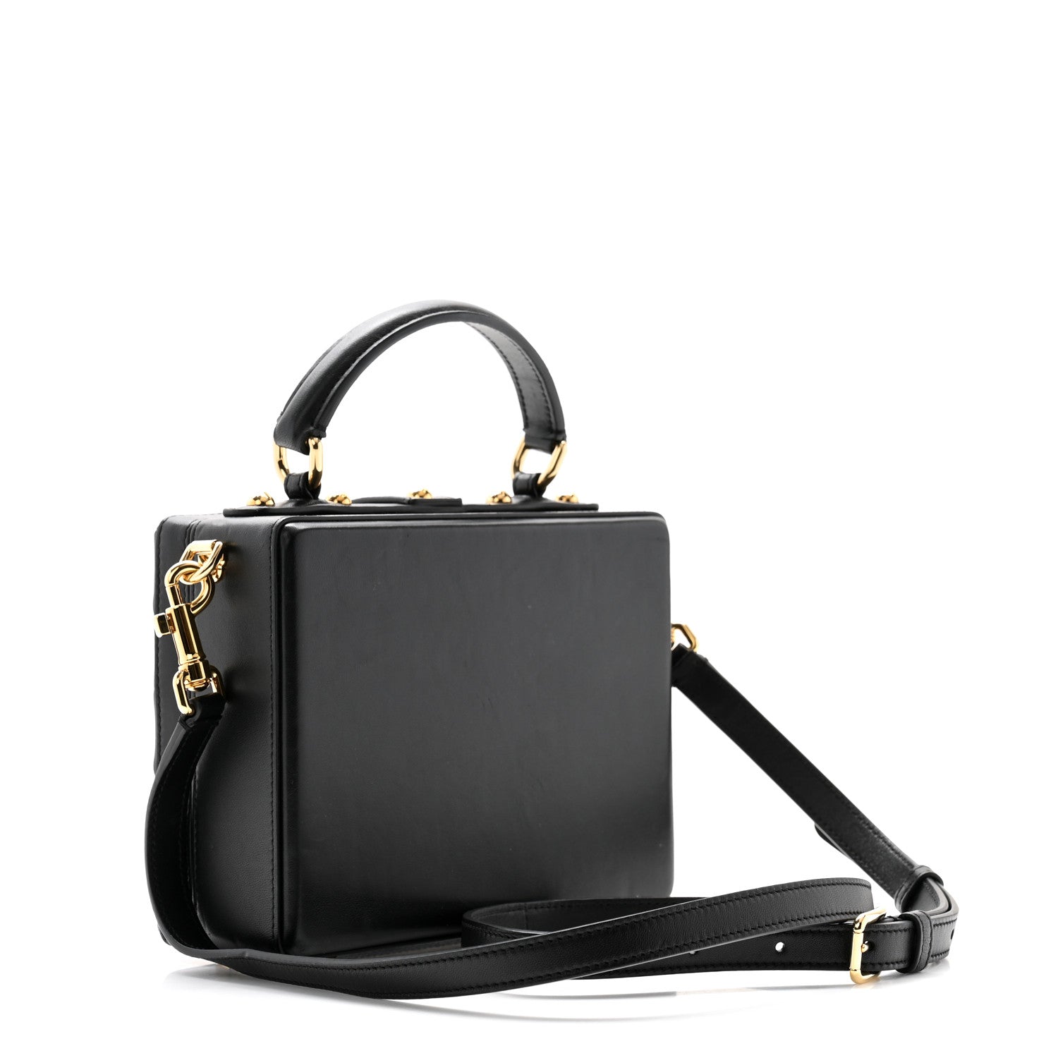 Dolce & Gabbana Lambskin Quilted Box Bag Black 3 of 9