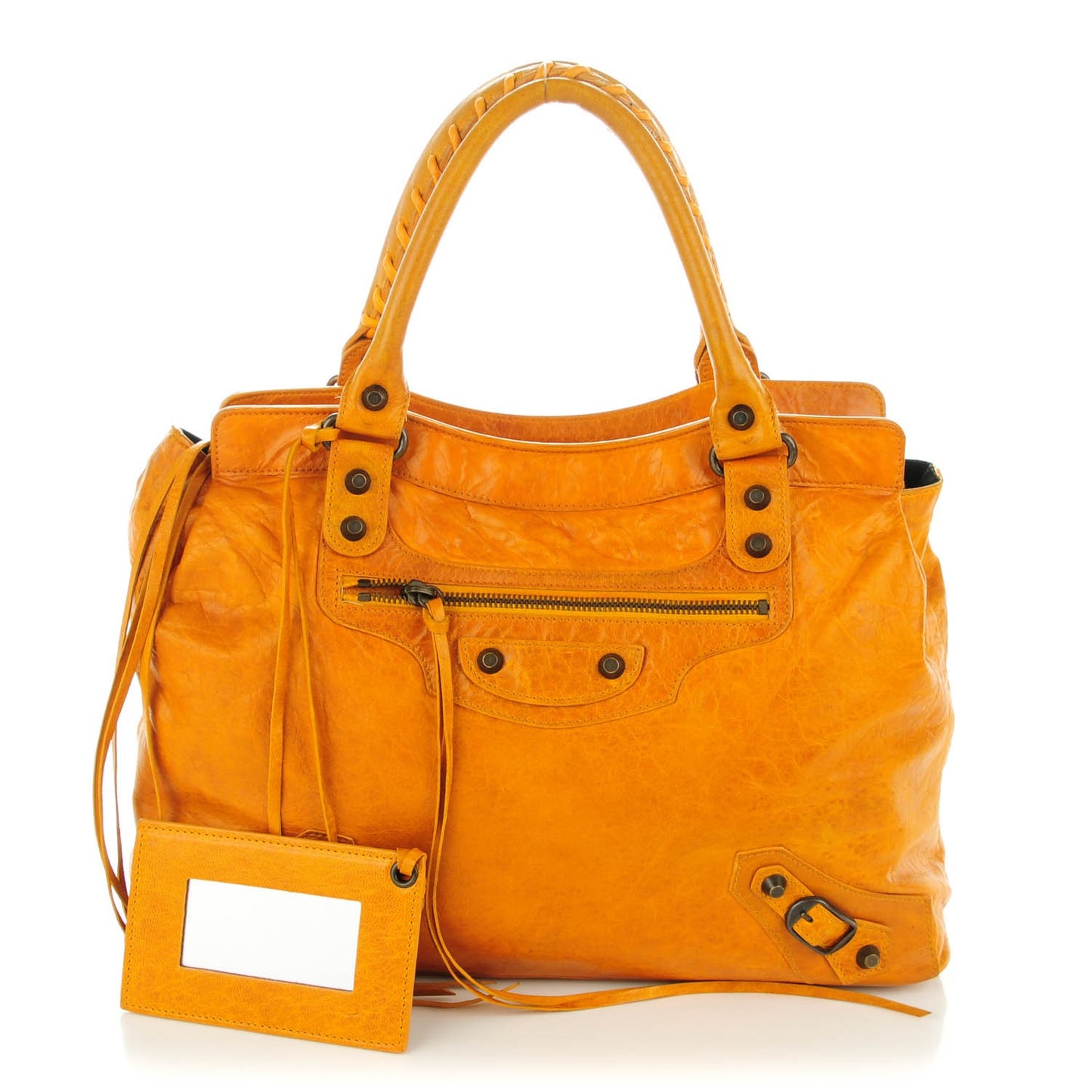 Chevre Classic Hardware Step Bag Marigold