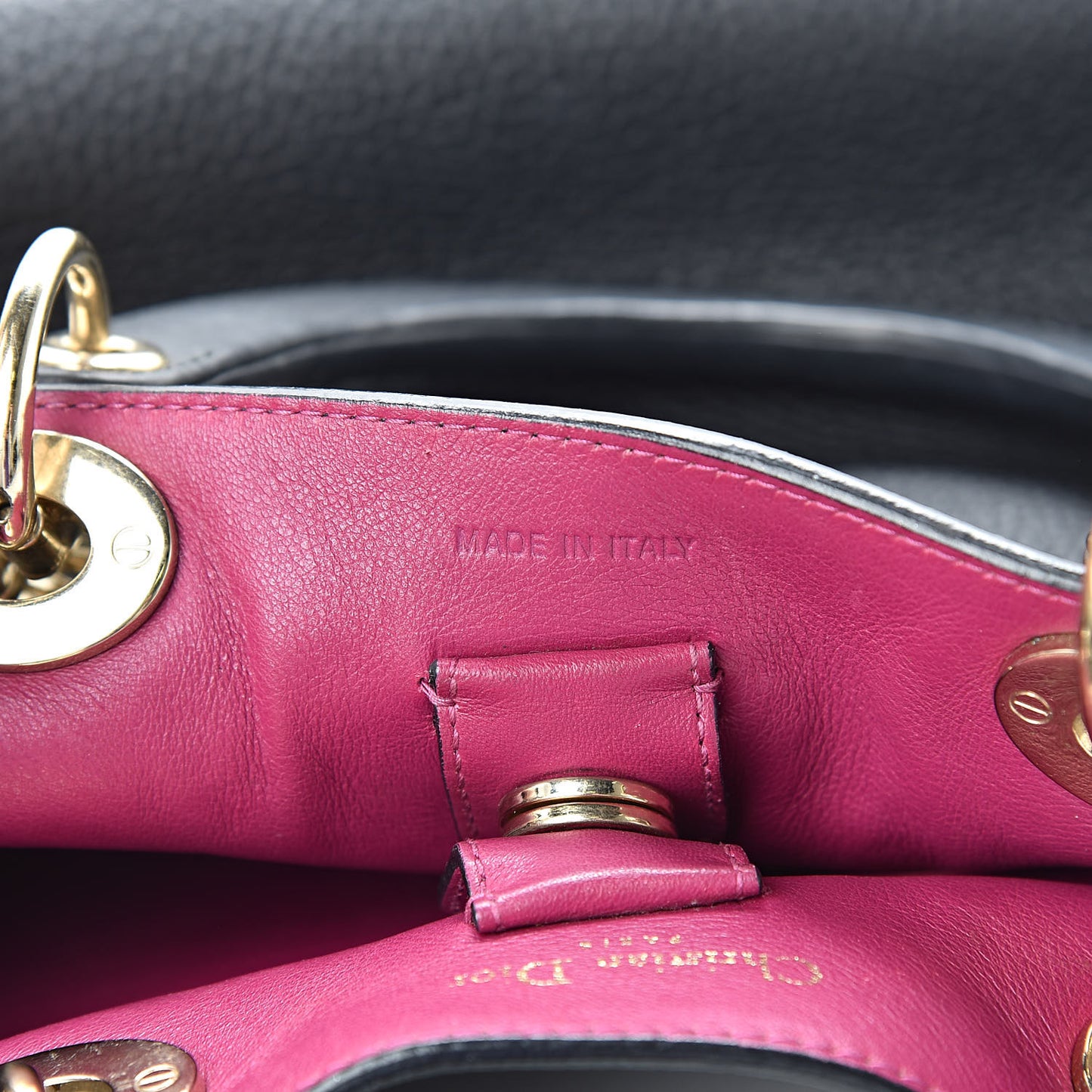 Bullcalf Medium Diorissimo Tote Black Rose Indien