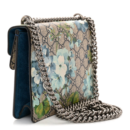 Gucci GG Supreme Monogram Blooms Mini Dionysus Shoulder Bag Beige Navy Vintage Blue 3 of 13
