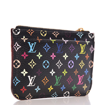 Louis Vuitton Monogram Multicolor Key Pouch Black Grenade 3 of 8