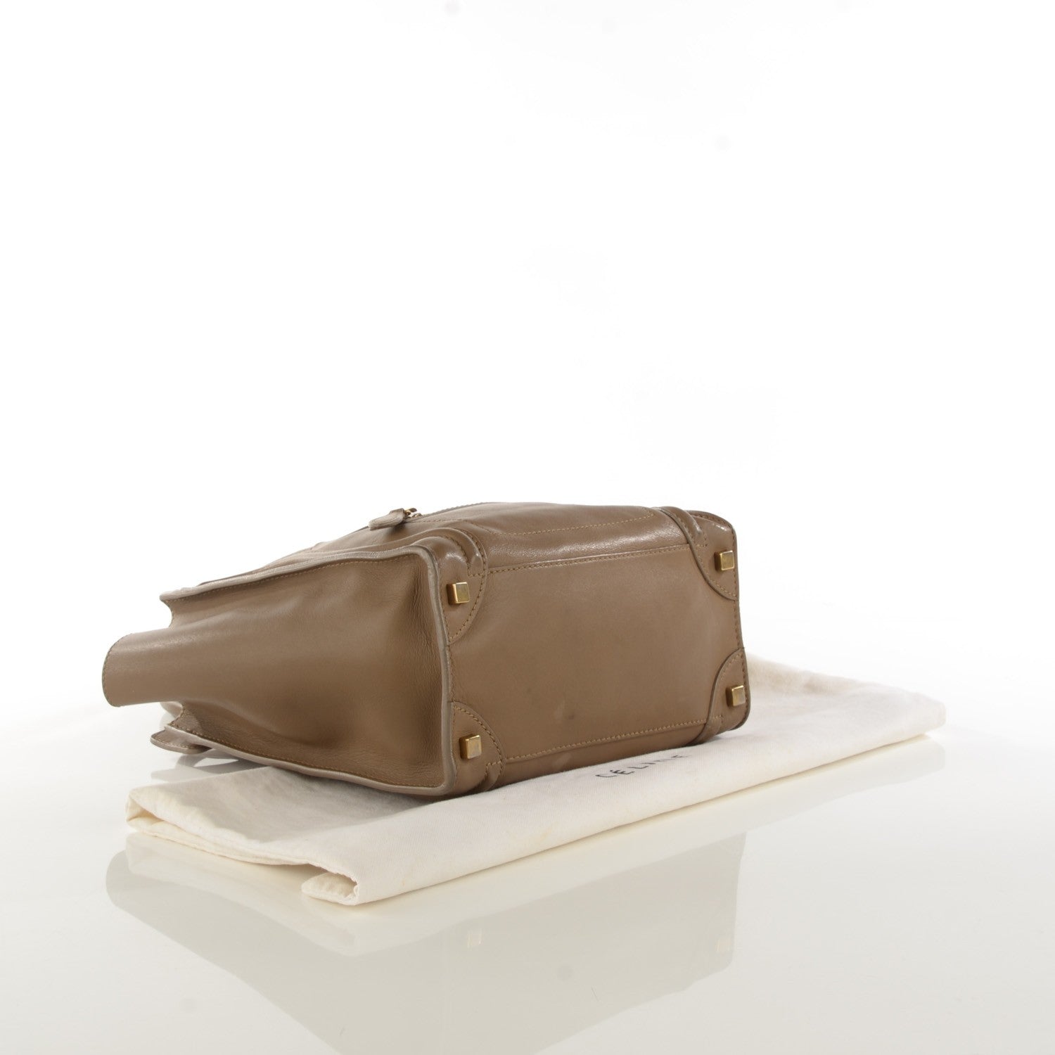 Celine Smooth Calfskin Micro Luggage Camel 4 of 10