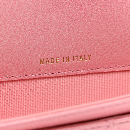 Chanel Cloudy Pearly Goatskin Quilted Flap Card Holder Wallet Light Pink 6 of 8