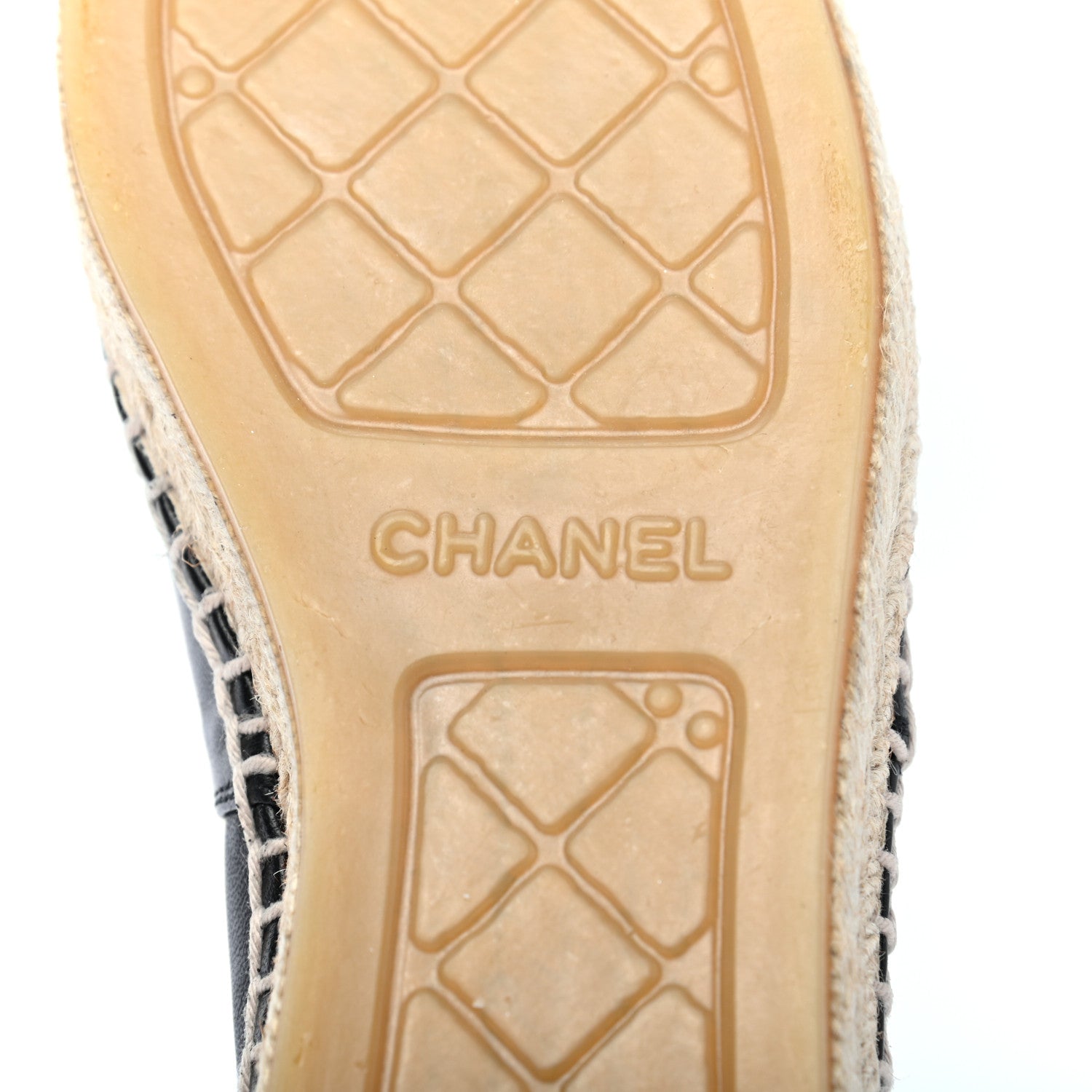 Chanel Lambskin CC Espadrilles 38 Black 6 of 9