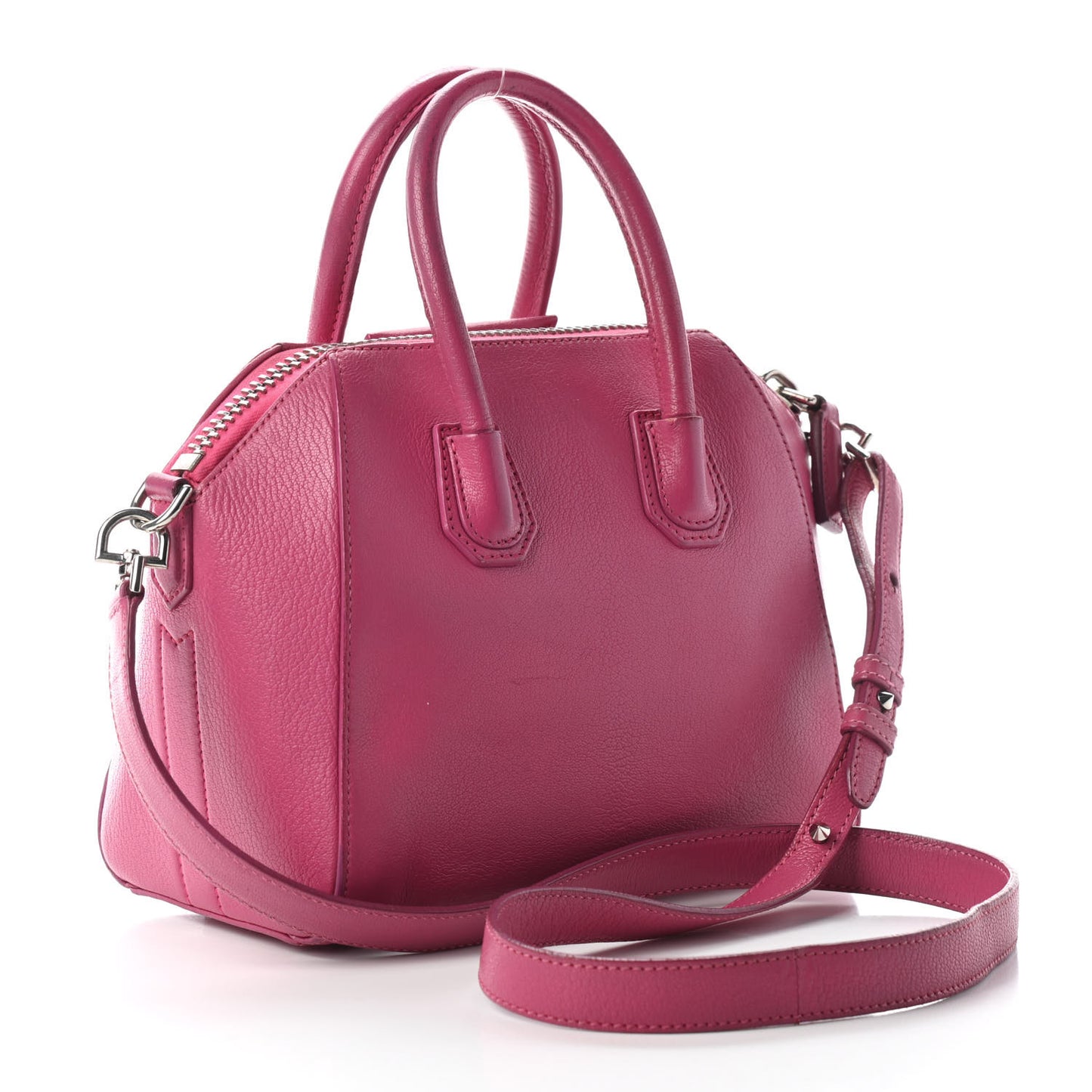 Sugar Goatskin Mini Antigona Magenta