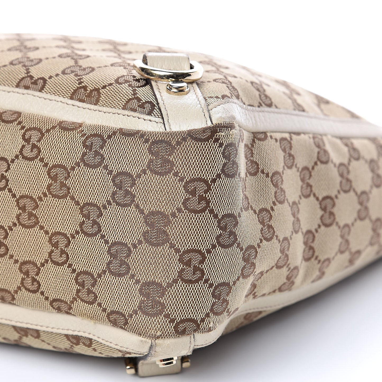 Monogram Medium Abbey Tote White