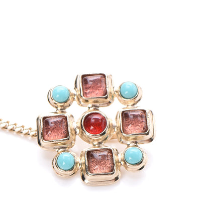 Chanel Gripoix Poured Glass CC Belt Gold 4 of 6