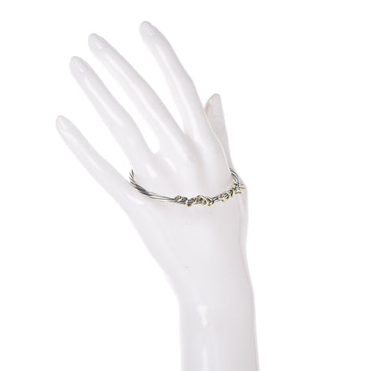 David Yurman Sterling Silver 14K Yellow Gold DY Whispers I Love You Bracelet 2 of 6