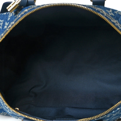 Louis Vuitton X NIGO Taurillon Monogram Denim Drip Keepall Bandouliere 50 Blue 5 of 11