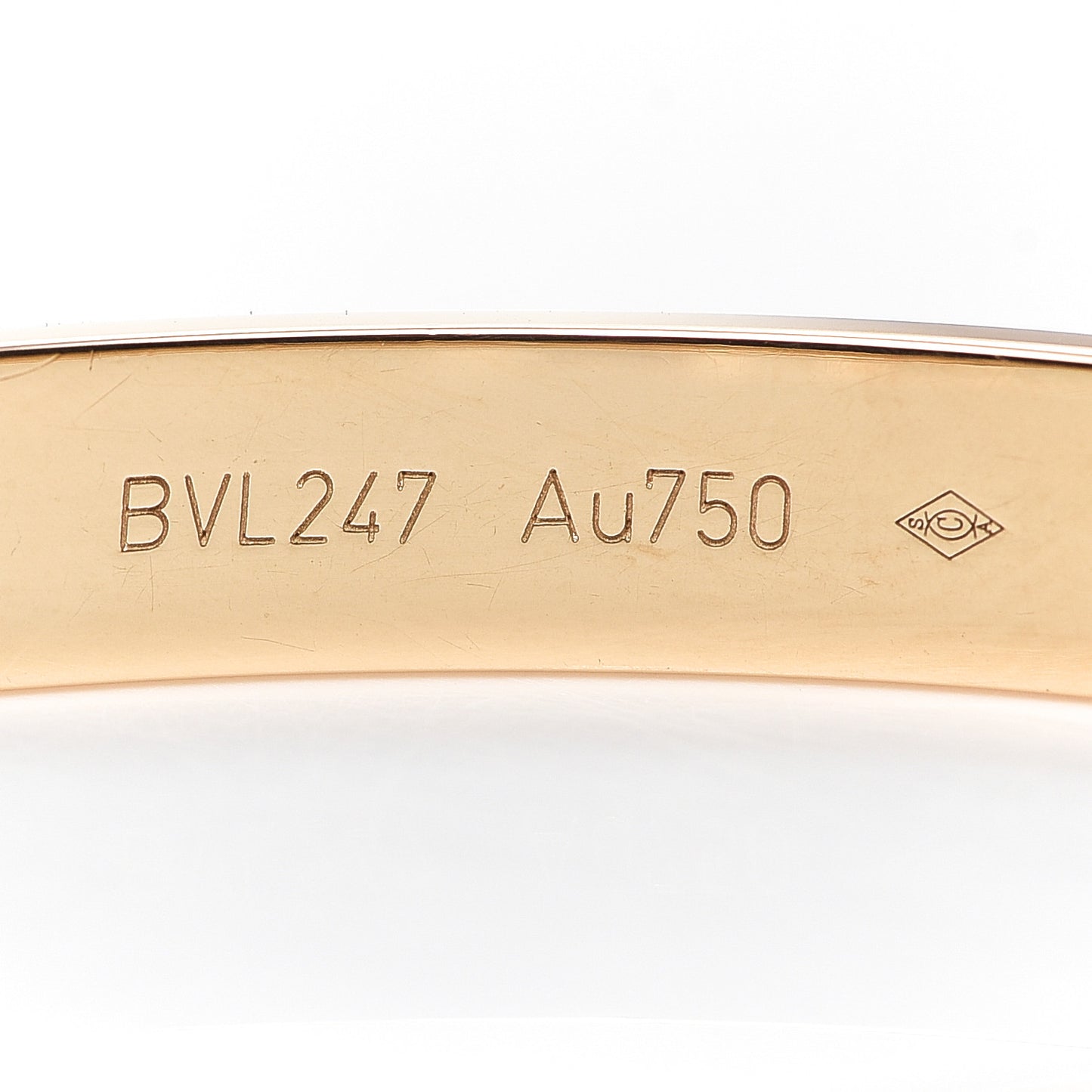 18K Yellow Gold 4 Diamond LOVE Bracelet 19