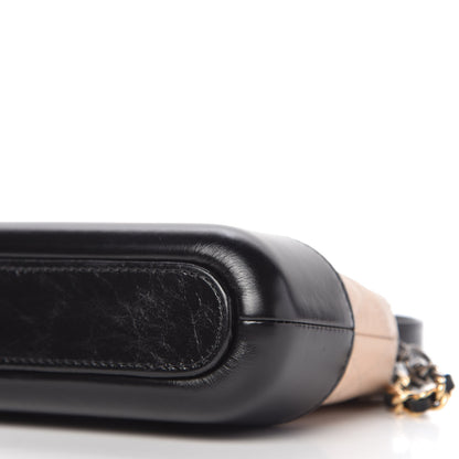 Chanel Aged Calfskin Quilted Small Gabrielle Clutch With Chain Beige Black 7 of 12