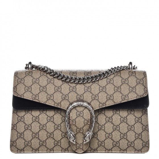 Gucci GG Supreme Monogram Small Dionysus Shoulder Bag Black 1 of 14