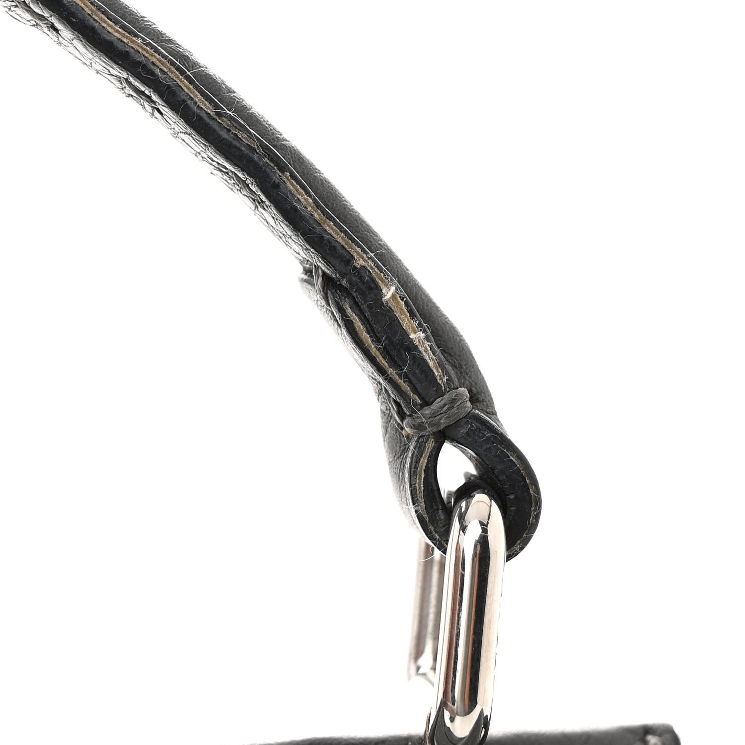 Fendi Cuoio Romano Selleria Bi-Color Mini Peekaboo Iconic Satchel Asfalto Latte 11 of 11