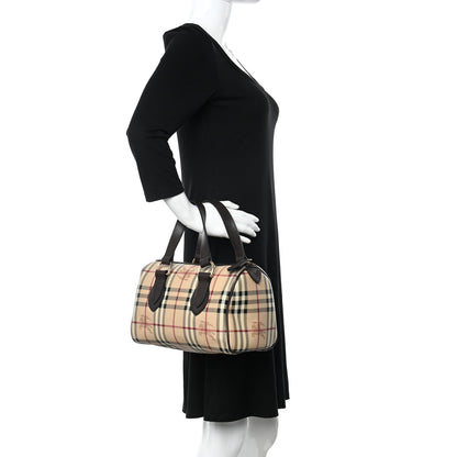 Burberry Haymarket Check Small Chester Bowling Bag Chocolate 2 of 10