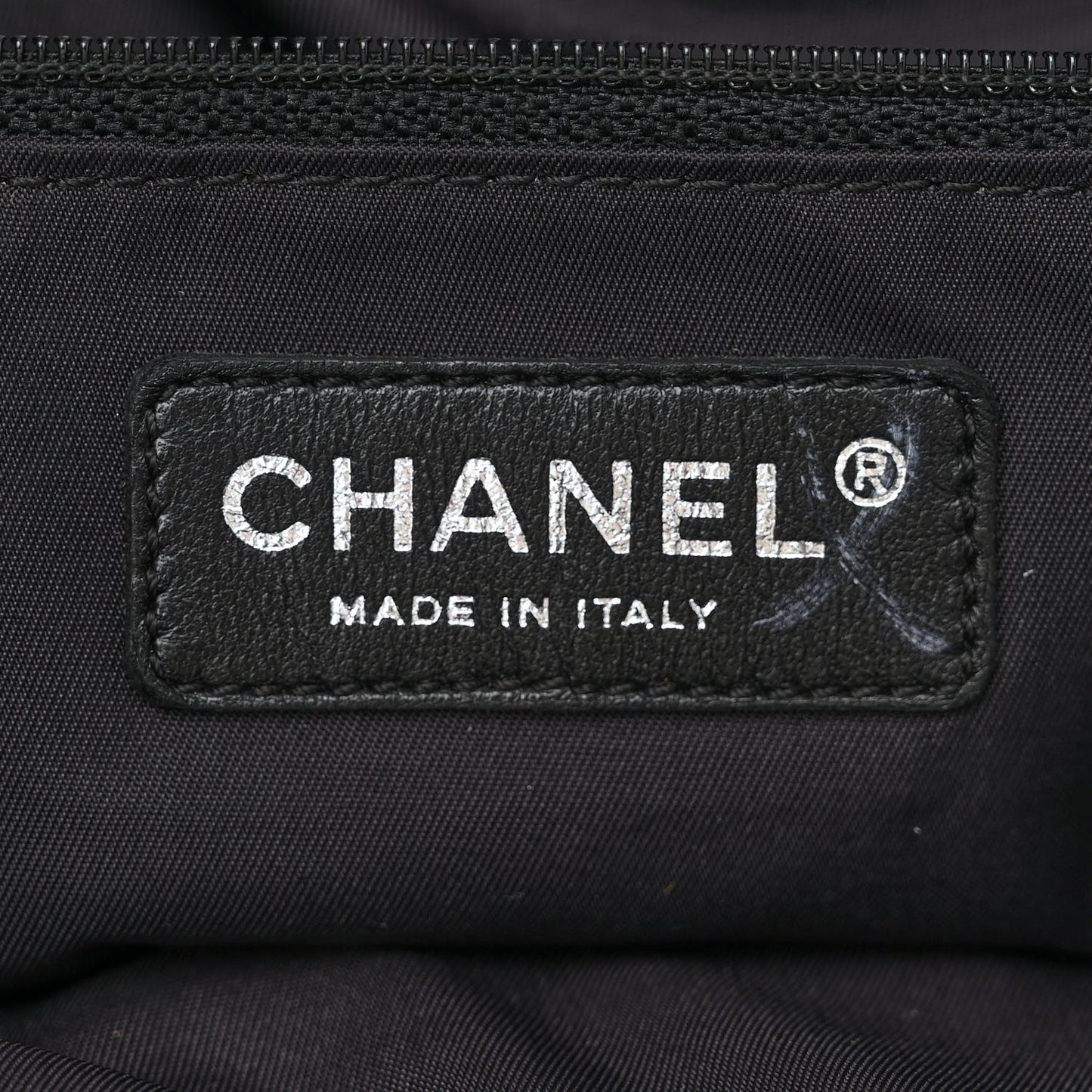 Coated Canvas Stitched XL Paris Biarritz Tote Black