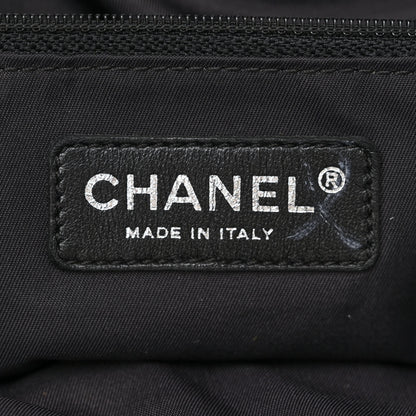 Chanel Coated Canvas Stitched XL Paris Biarritz Tote Black 11 of 20