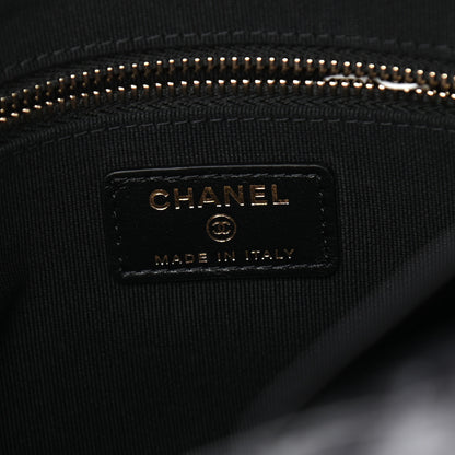 Chanel Nylon Grosgrain Large Lifestyle Pouch With Foldable Tote Black 7 of 12