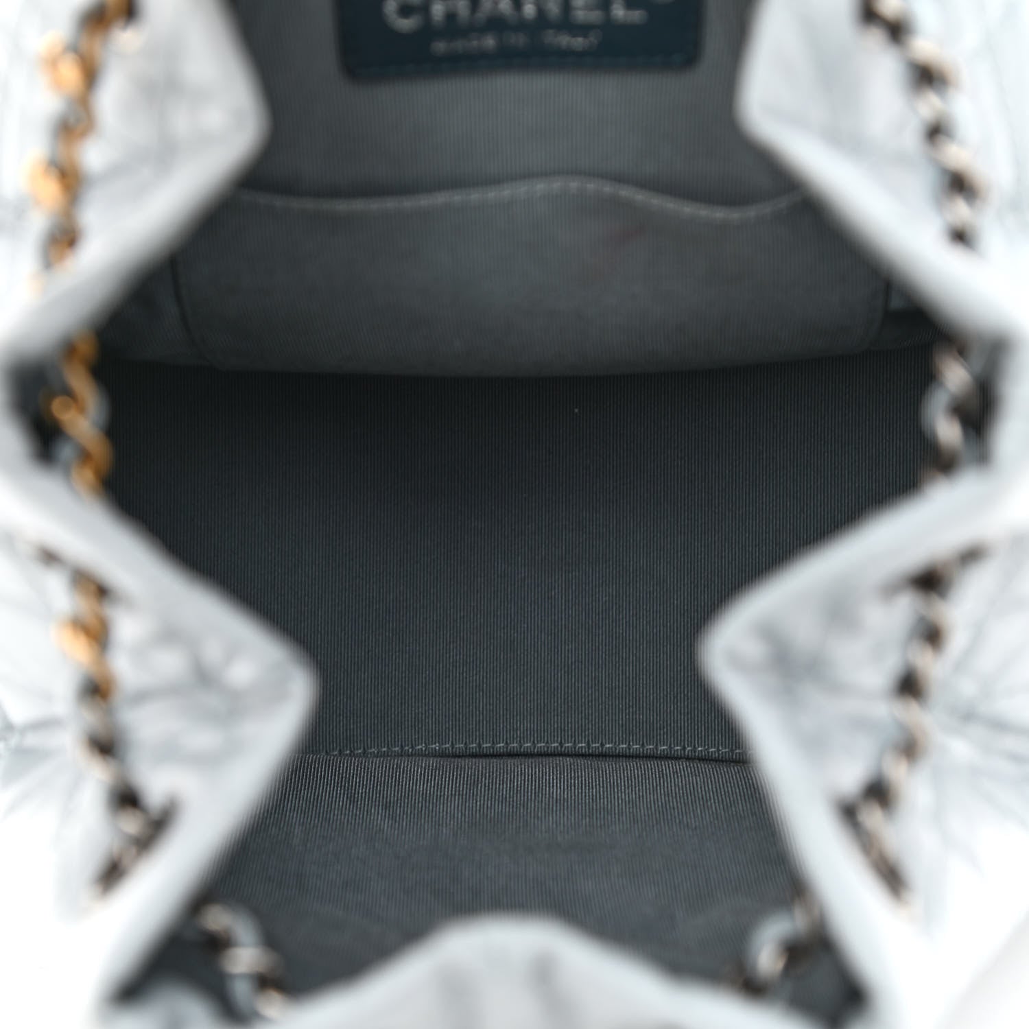 Chanel Aged Calfskin Quilted Small Gabrielle Backpack Light Blue 4 of 9