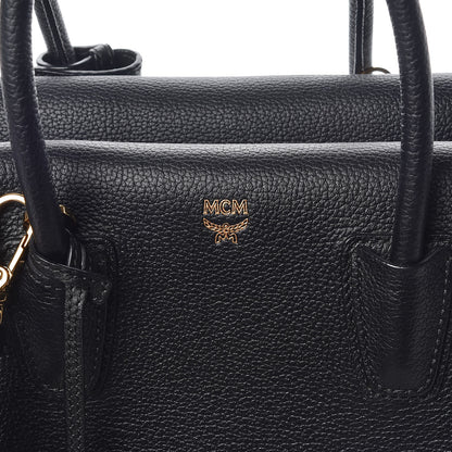 MCM Grained Calfskin Medium Milla Tote Black 7 of 13