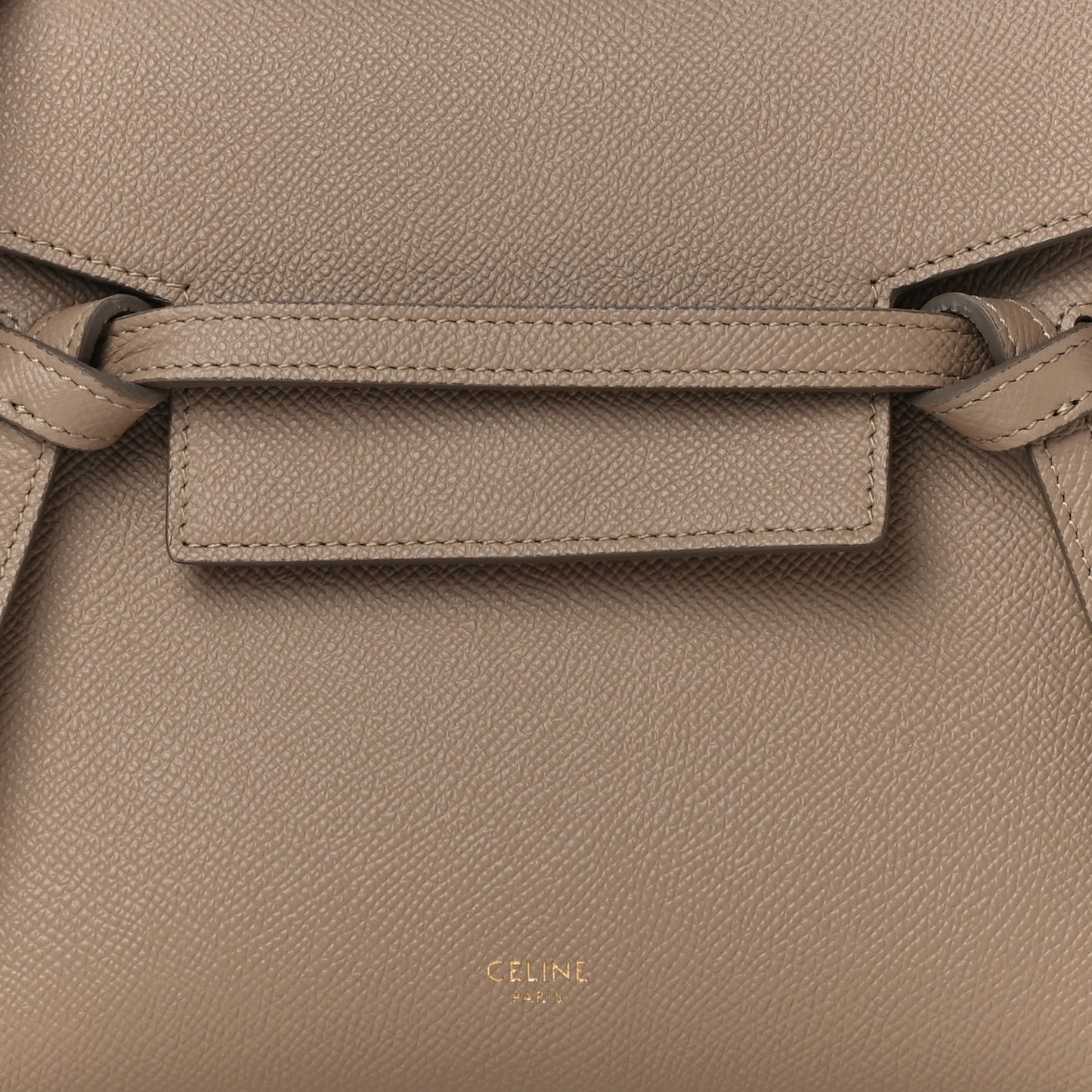 Grained Calfskin Nano Belt Bag Light Taupe