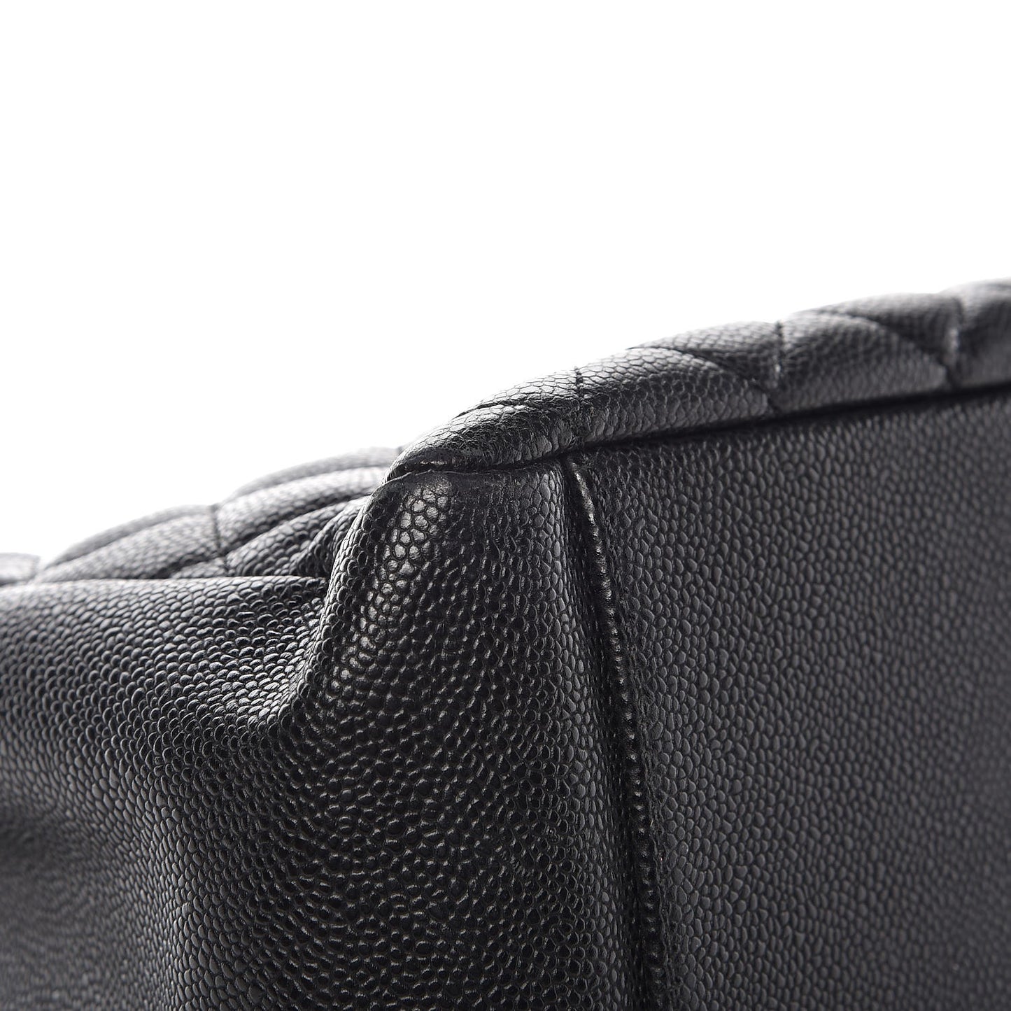 Caviar Quilted Grand Shopping Tote GST Black